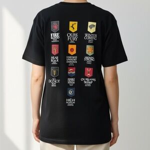 URBAN OUTFITTERS (S) Game of Thrones Graphic Tee Cotton UNISEX Black - Small